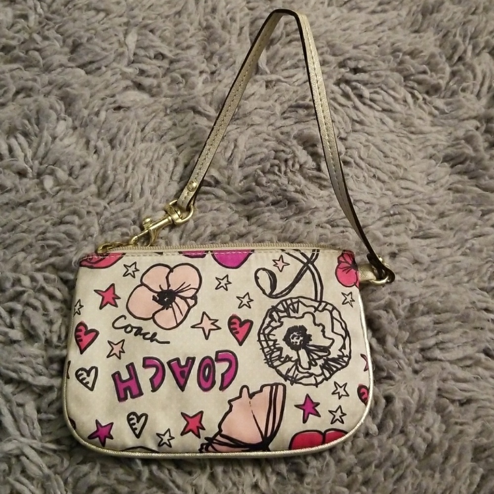 Coach poppy wristlet